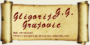Gligorije Grujović vizit kartica